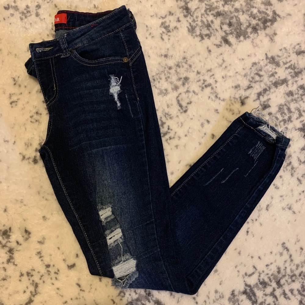 Distressed Denim Jeans